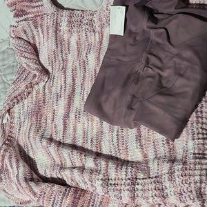 Eggplant leggings long sleeve pullover